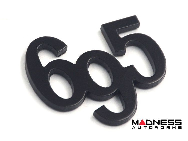 FIAT 500 Badge - "695" - set of 2 - Black